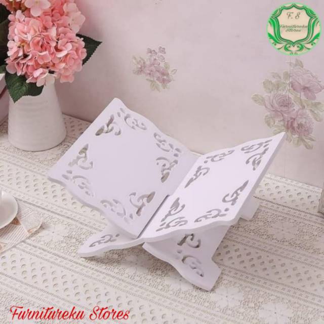 Rekal Alquran - Rak Alquran - Tempat Baca Alquran Motif Batik