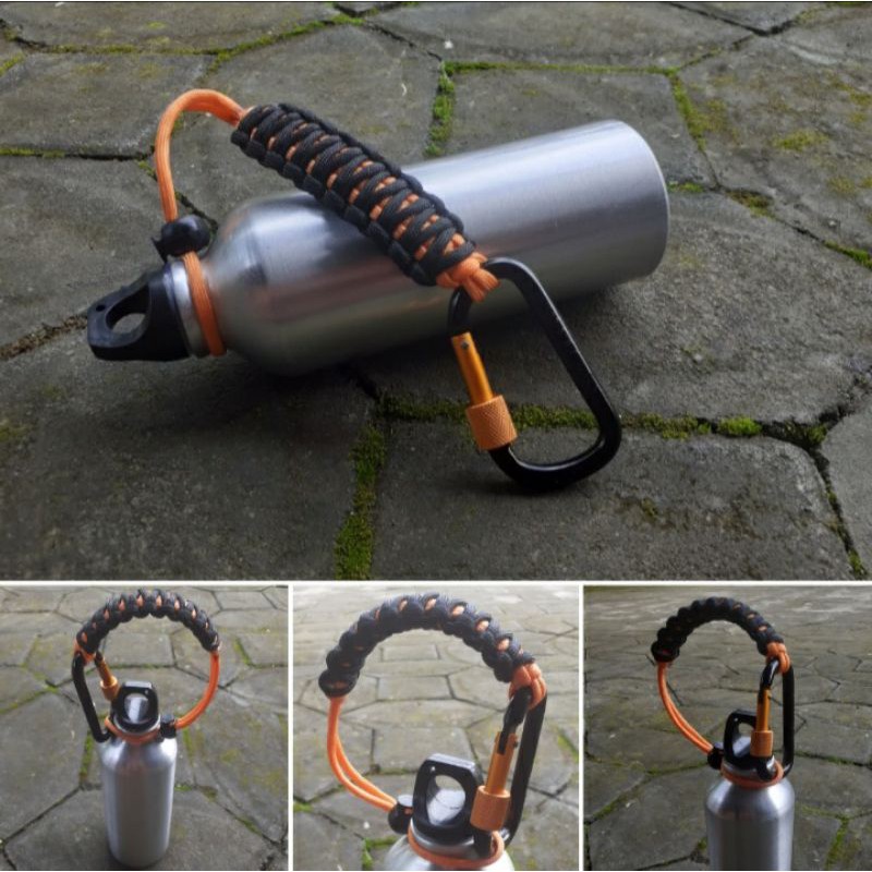 Request Paracord Carabiner Water Bottle Holder Lanyard