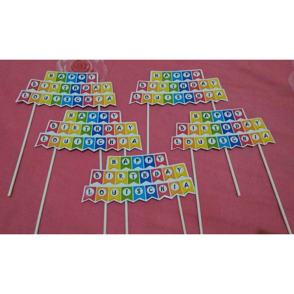 

topper banner ulang tahun kue hiasan