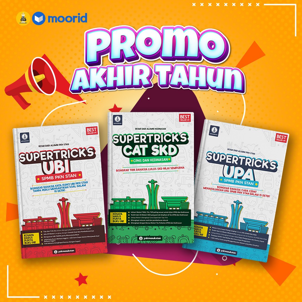 (PAKET 3 BUKU SUPERTRICKS SPMB PKN STAN 2021) SUPERTRICKS UPA + SUPERTRICKS UBI + SUPERTRICKS SKD