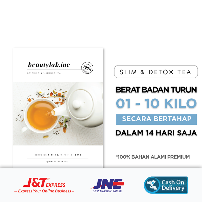 Beautylab.Inc Slim & Detox Tea | Teh Detoks Dinkes RI Isi 28 Teabags