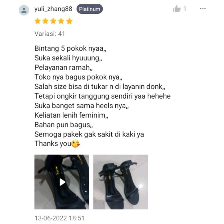 Murano Caroline Black Heels 5 cm Kualitas Premium Size 32-41