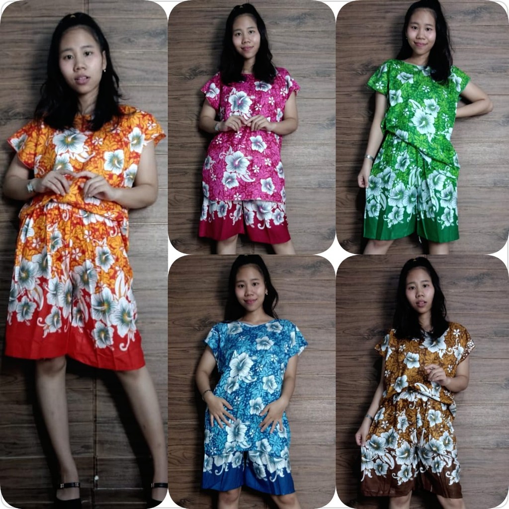 SB Collection Stelan Baju Pendek Nabillah Celana Pendek Wanita