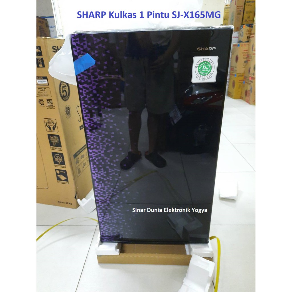 SHARP Kulkas 1 Pintu 133Liter SJ-X165MG GB/GR Low Voltage GARANSI