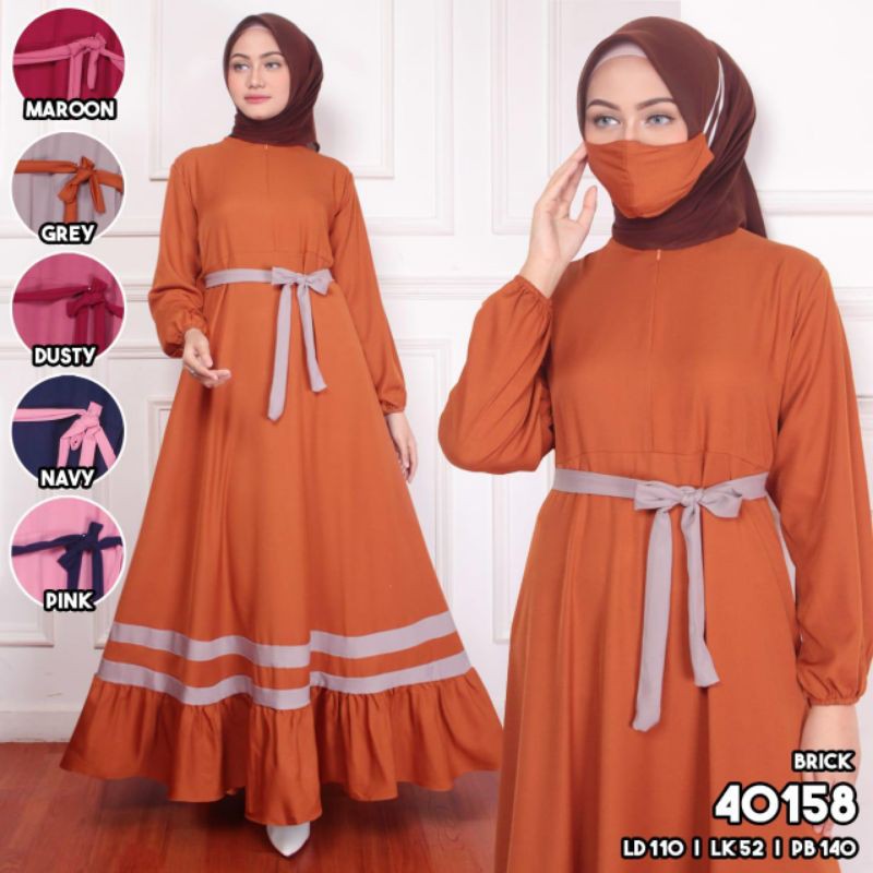 GAMIS POLOS KOMBINASI WARNA