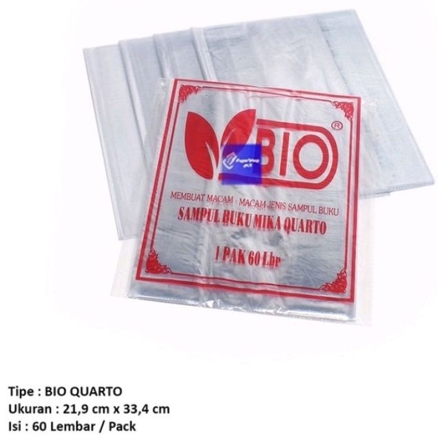 

Sampul Mika/Bening Buku Tulis Quarto (1 pack / 10 lembar)