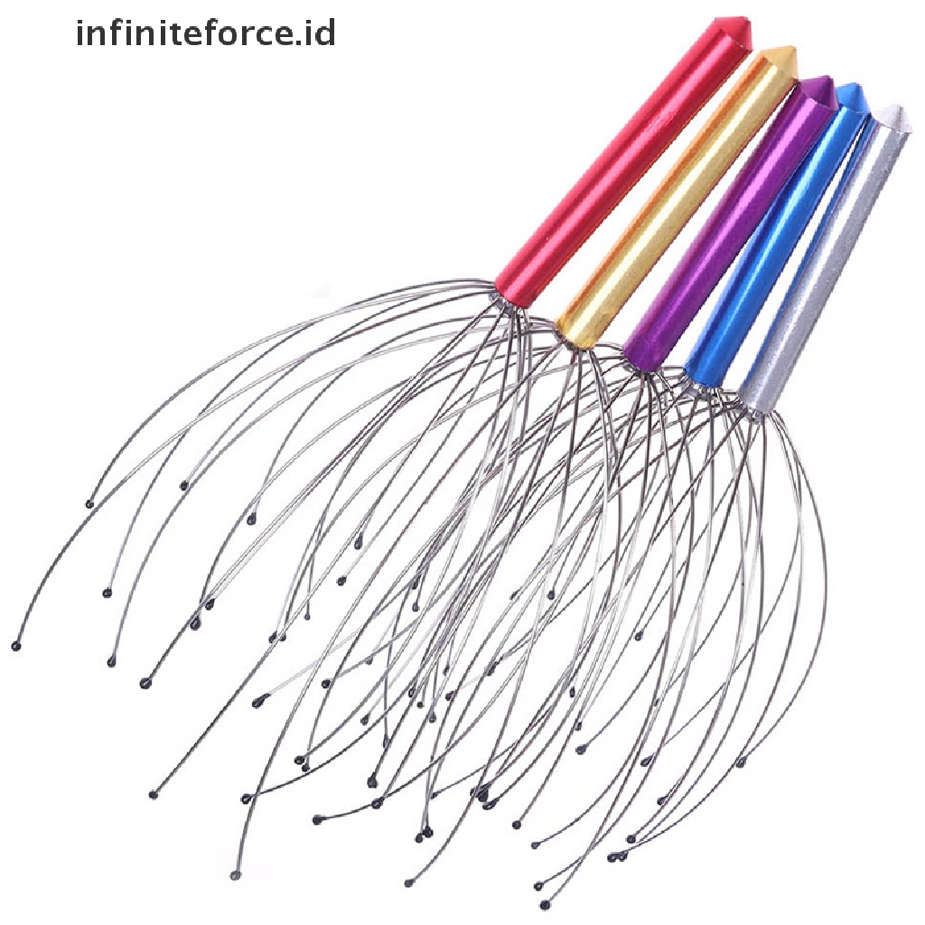 Infiniteforce.id Alat Pijat Kulit Kepala / Leher Bentuk Gurita Untuk Relaksasi / Pereda Stress