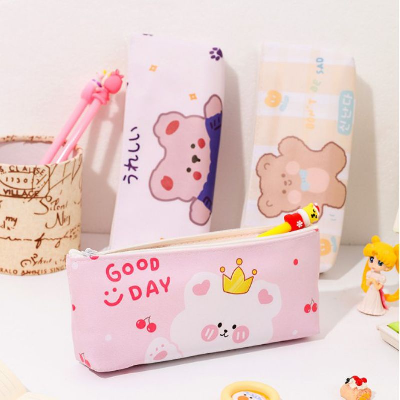 

KIANDAA TP0002 Tempat pensil pulpen stationery lucu motif beruang cute kotak pencil KIANDA
