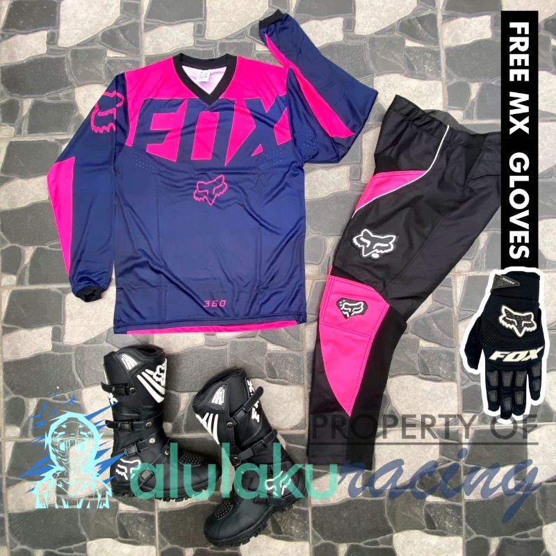 Jersey, Celana, Sarung Tangan &amp; Sepatu SV Fullset MX Trail Motocross - Paket Bundling FOCTSV071201-F41