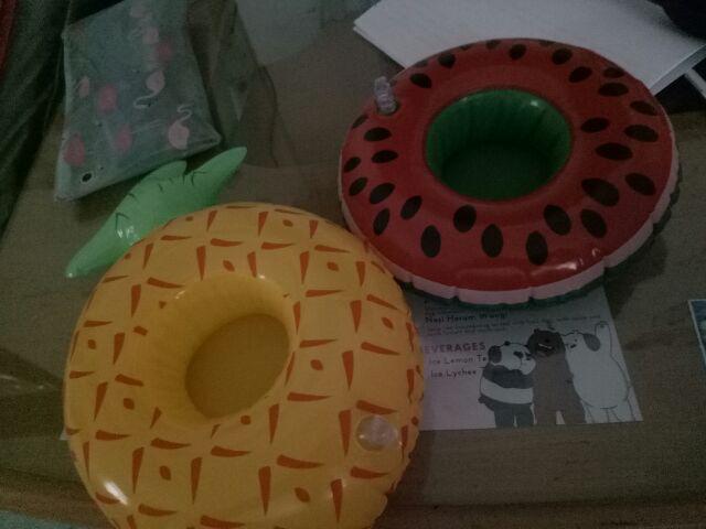 Cup Holder Float Semangka / Ban Gelas / Pelampung Gelas