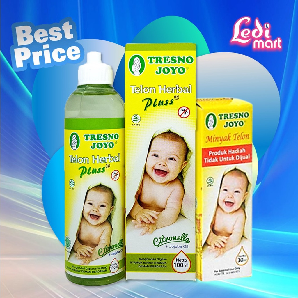 ORIGINAL Minyak Telon &amp; Telon Herbal Tresno Joyo 100ml BONUS 30ml &amp; 60ml BPOM /Telon TresnoJoyo