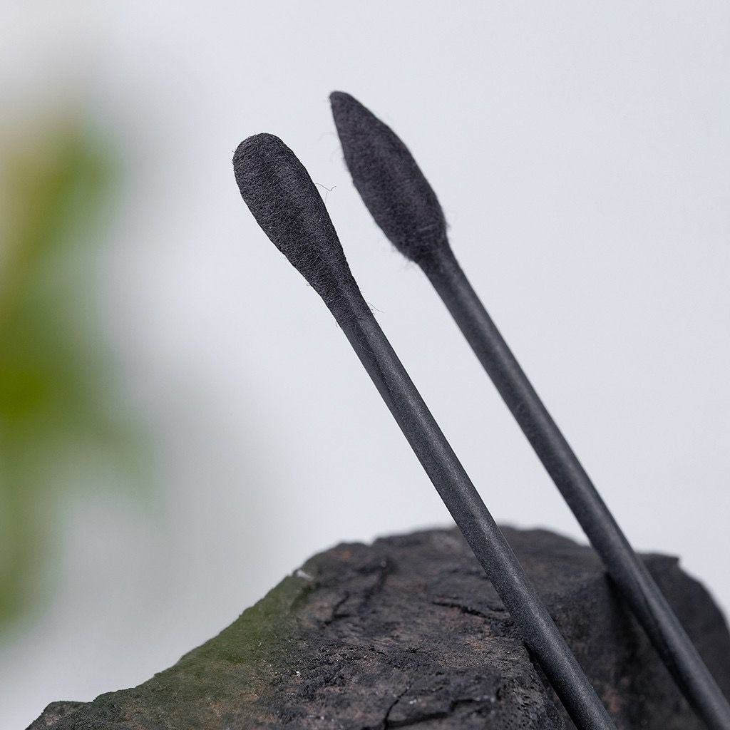 Hara Bio Buds Pembersih Makeup / Cotton Bud Hitam Cottonbud Kuncup Lancip Pembersih Eyeliner