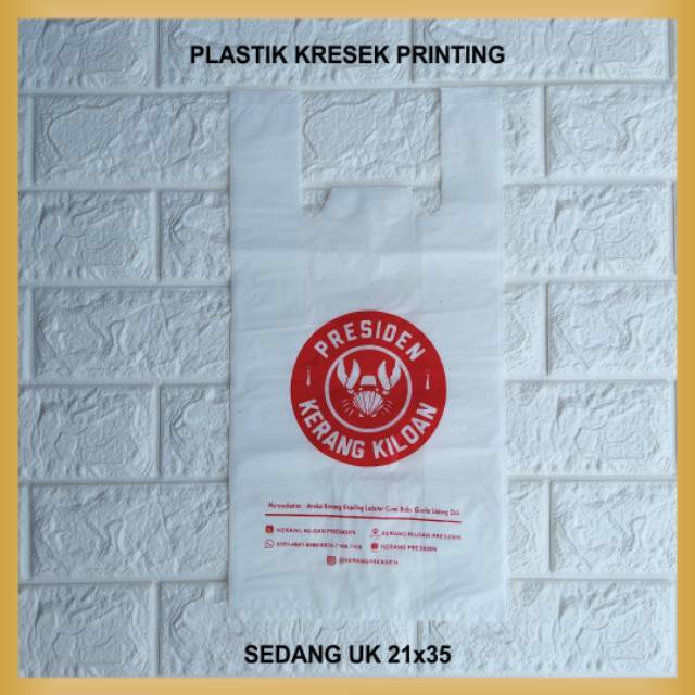 Sablon Plastik Kresek Uk Sedang FREE DESIGN