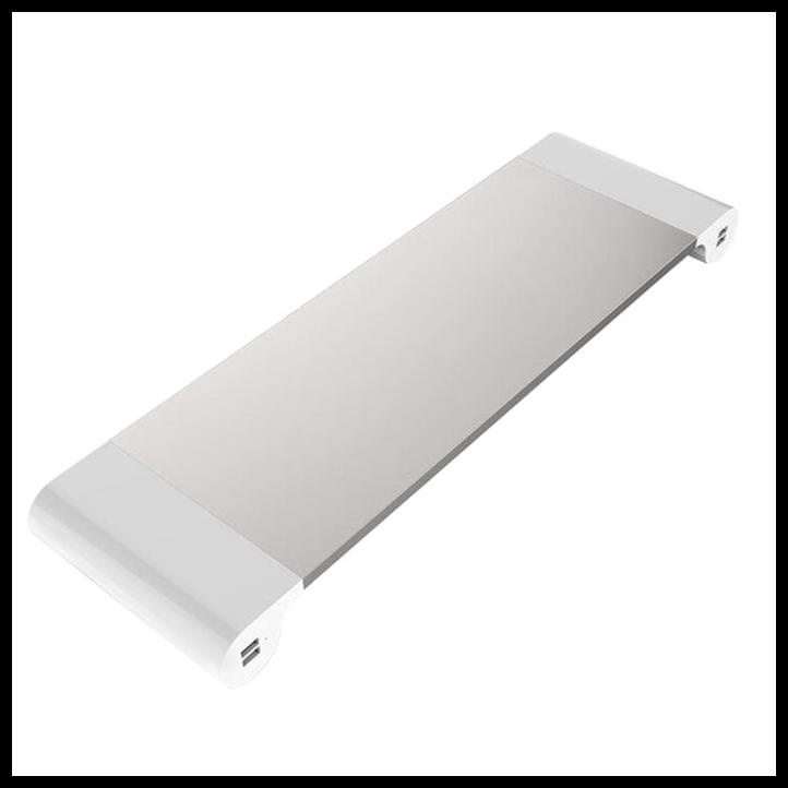 Meja Monitor Stand Aluminium Usb Port Tatakan Laci Keyboard Komputer 3