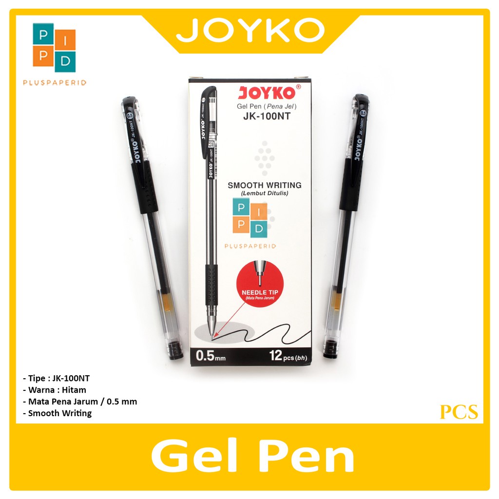 JOYKO – Pulpen Gel Pen JK-100NT 0.5mm Hitam – Pcs