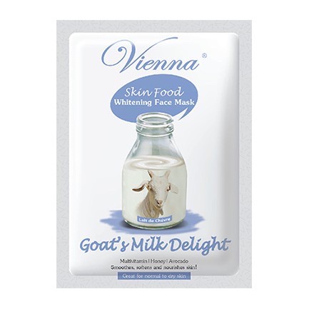 vienna skin food face clay mask goat milk delight - chocolatedmelted - crushed bengkoang - stawberry