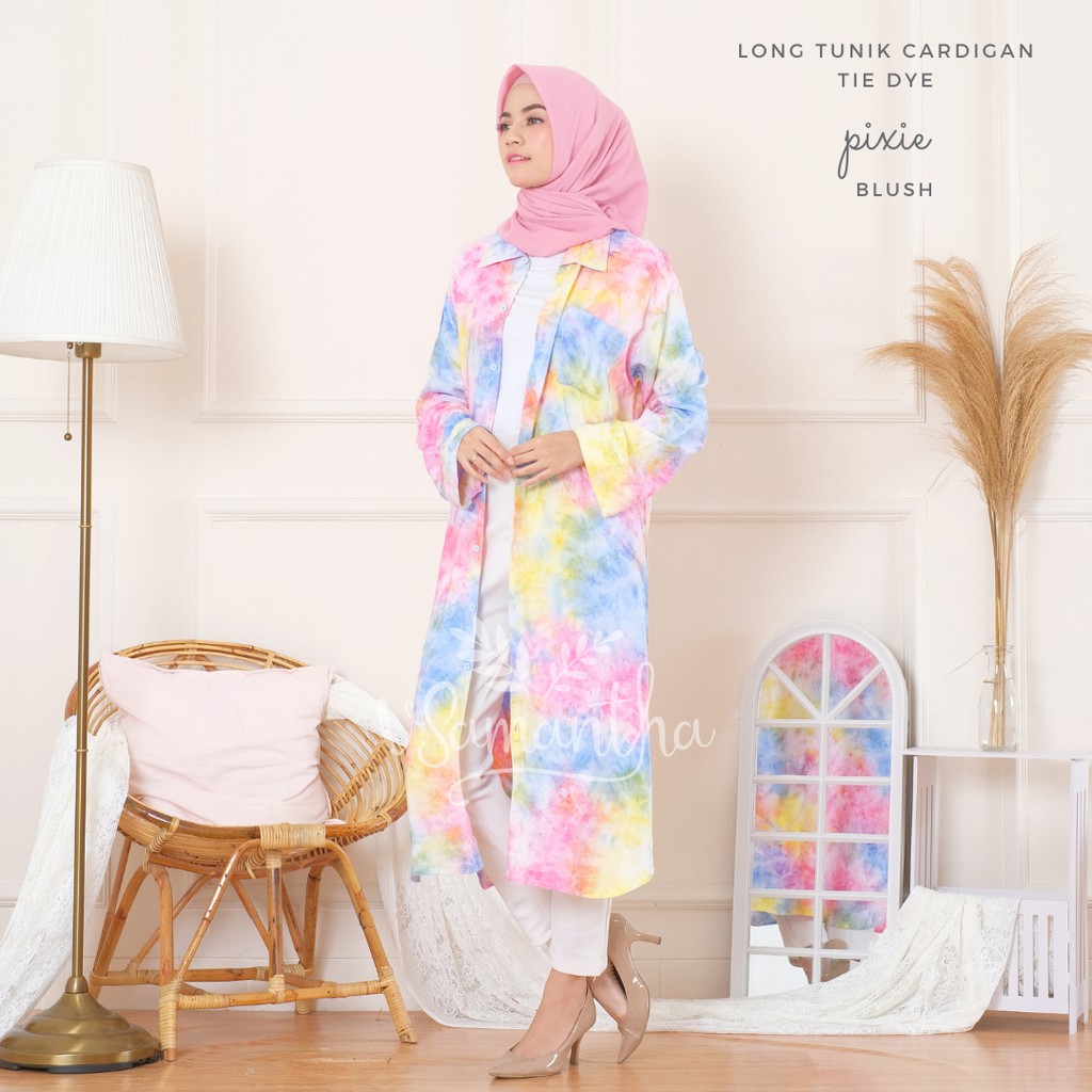 vSamantha - Tunik  Cardigan Tie Dye PREMIUM