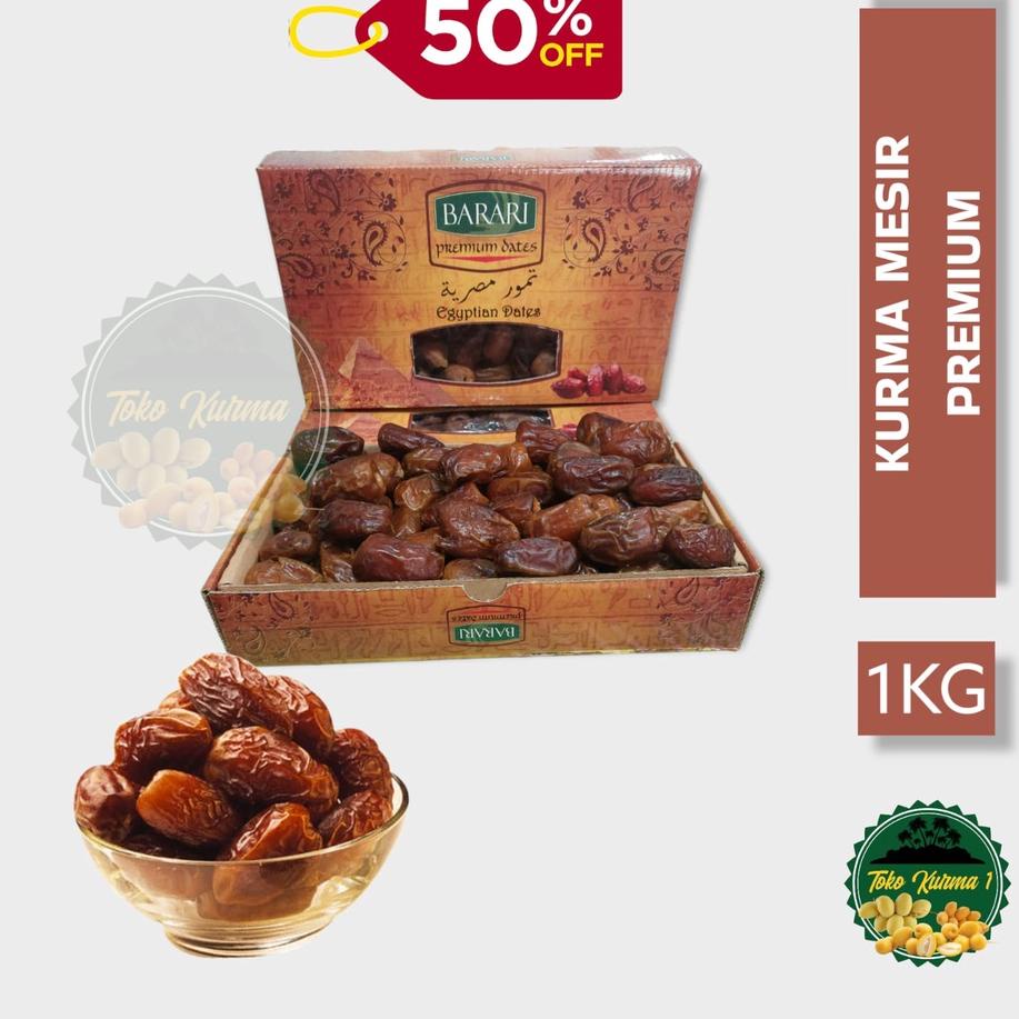 

BAYAR DITEMPAT✔️Kurma madu mesir 1kg / golden valley/BARARI PREMIUM [ DUS ]|KD6