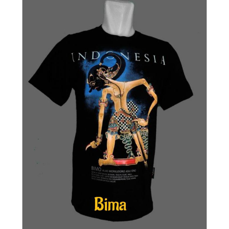 kaos budaya seni wayang bethoro guru Punokawan Gareng Petruk Semar mesem