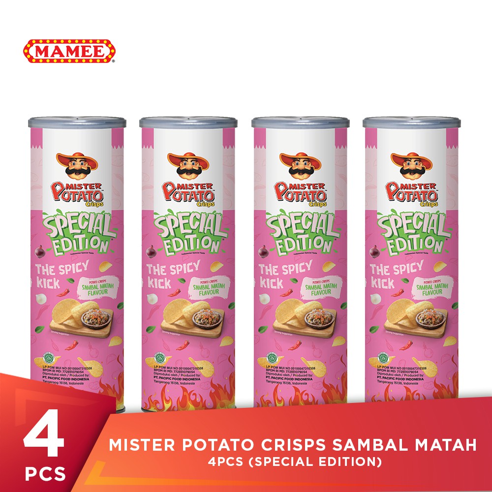 Mister Potato Crisps Sambal Matah - 4 Pcs (Special Edition)