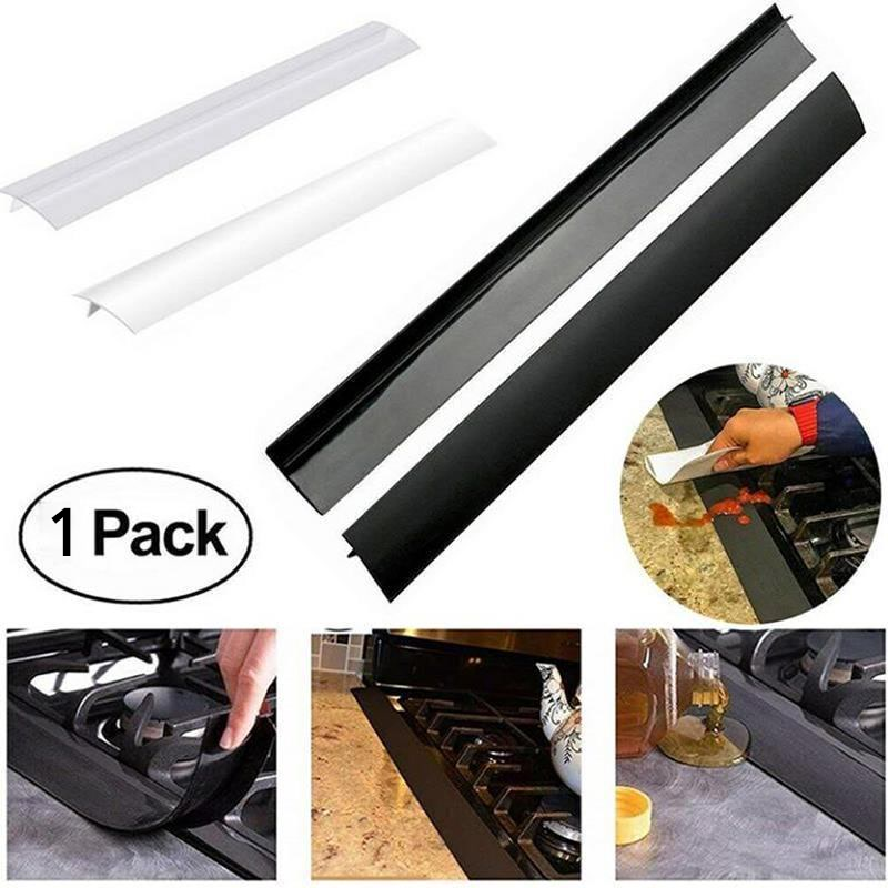 Kitchen Silicone Stove Counter Gap Cover / Heat Resistant Mat Oil Dust Water Seal Easy Clean Spills Between Counter