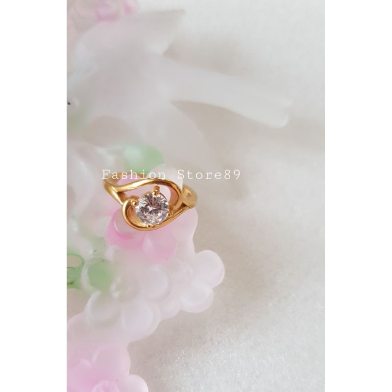 Cincin emas fashion impor titanium gold bestseller bestquality Antikarat Selamanya