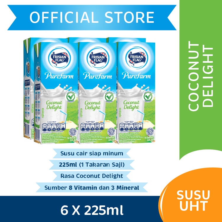 Jual Frisian Flag UHT Coconut Delight 225ml x 6 Indonesia|Shopee Indonesia