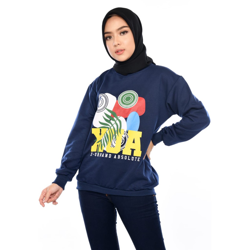 X Urband Sweater Oblong Wanita Ayumi Crewneck A139