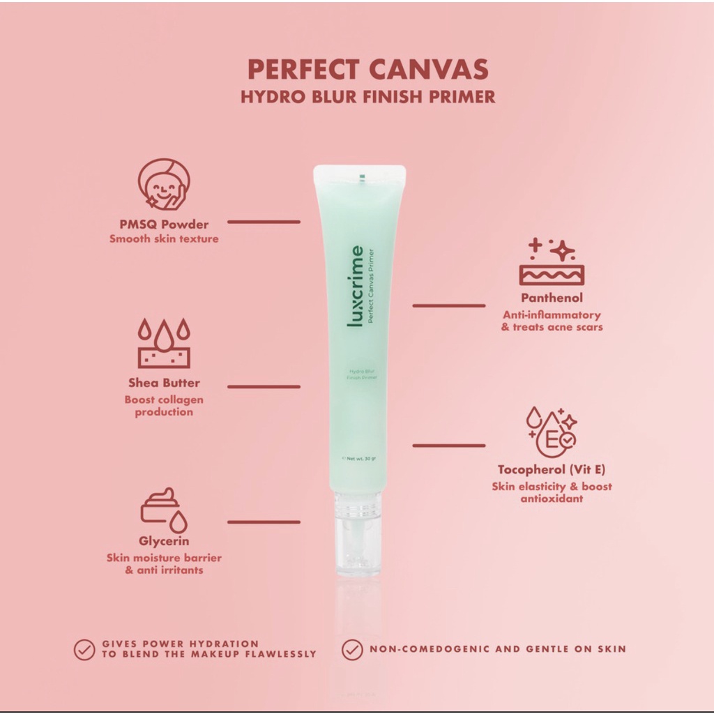 Luxcrime Perfect Canvas Mattifying Poreless | Hydro Blur Finish Primer