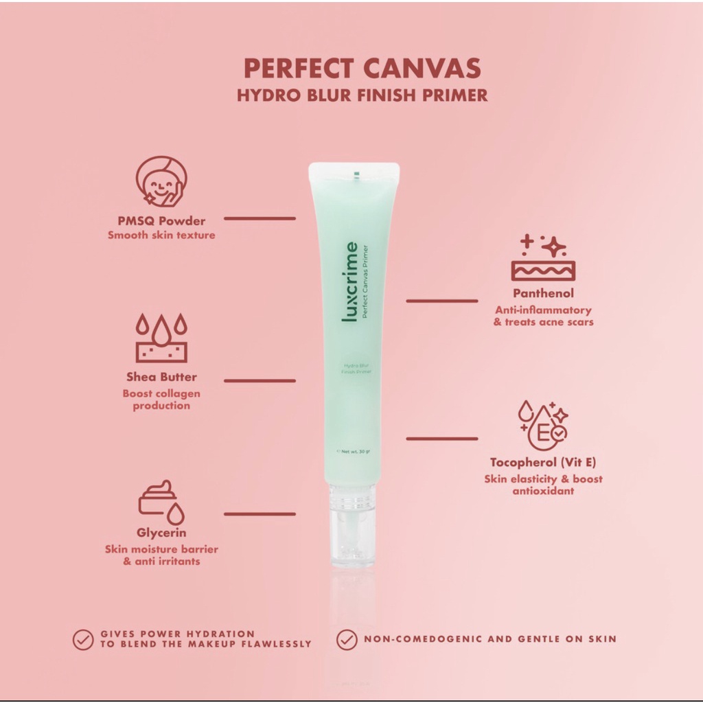 Luxcrime Perfect Canvas Mattifying Poreless | Hydro Blur Finish Primer