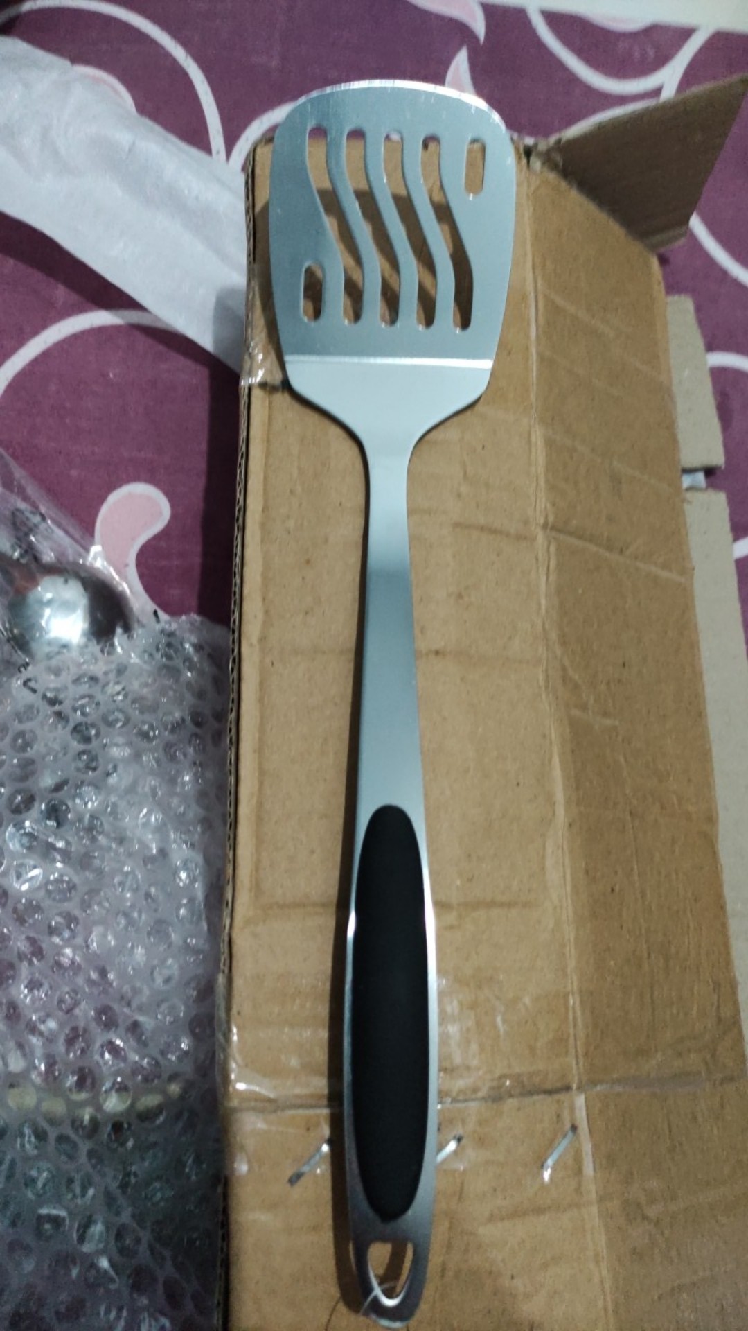 Sutil Spatula Lubang Susuk Stainless Steel Murah Tebal Panjang 34 Cm Tipe C