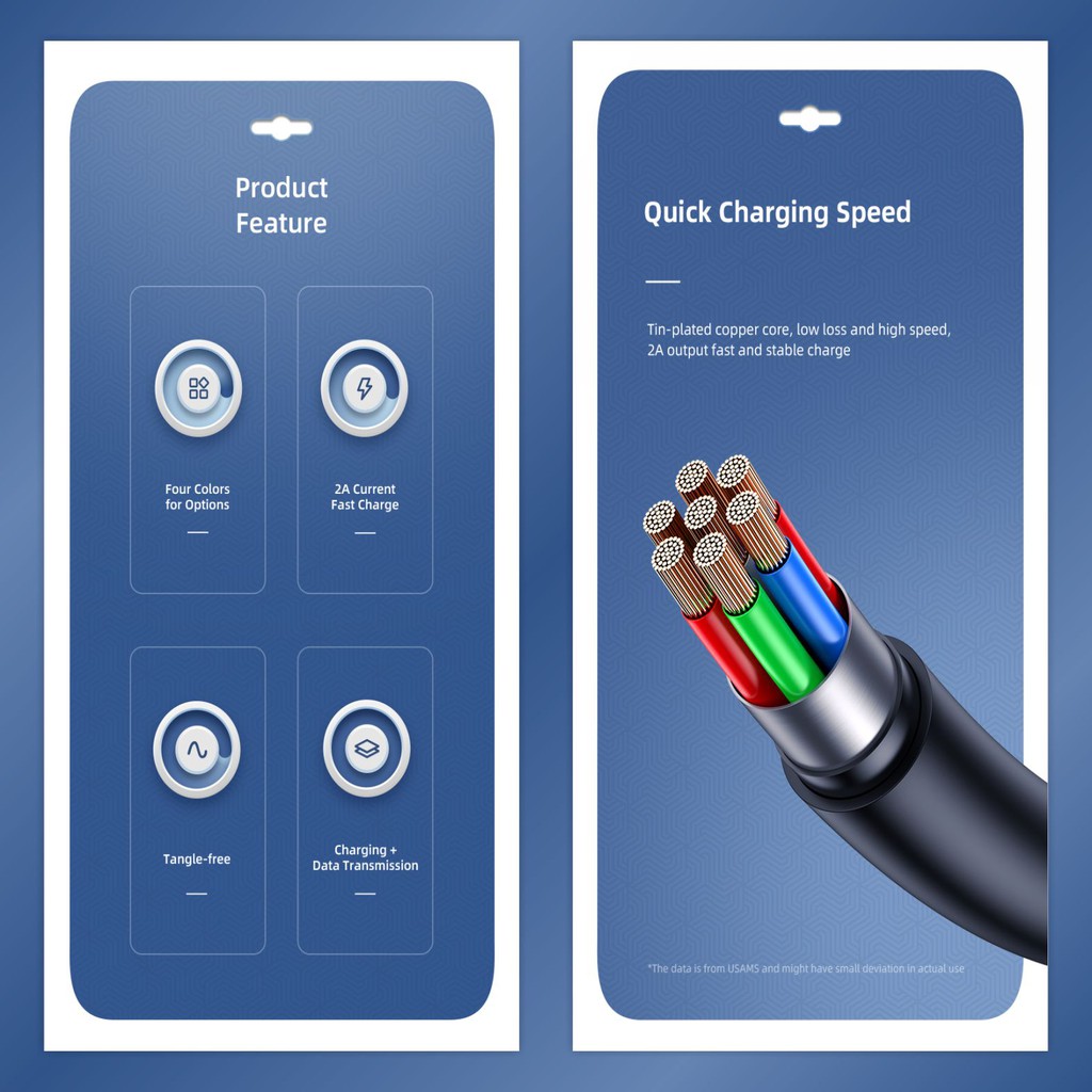 USAMS U68 Kabel Data Micro 2A 1M