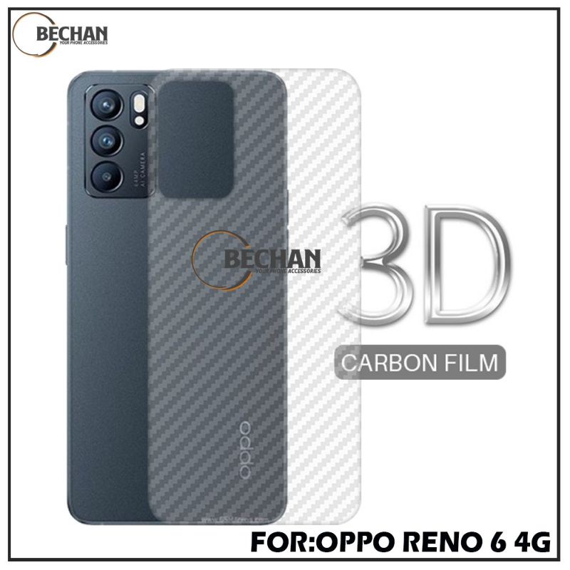 Skin/Garskin/Sticker/Anti Jamur type hp, oppo reno 2/2f/2z/3/4/4f/5/5f/6 4G/6 5G Carbon Fiber Pelindung belakang hp anda dari kotoran.