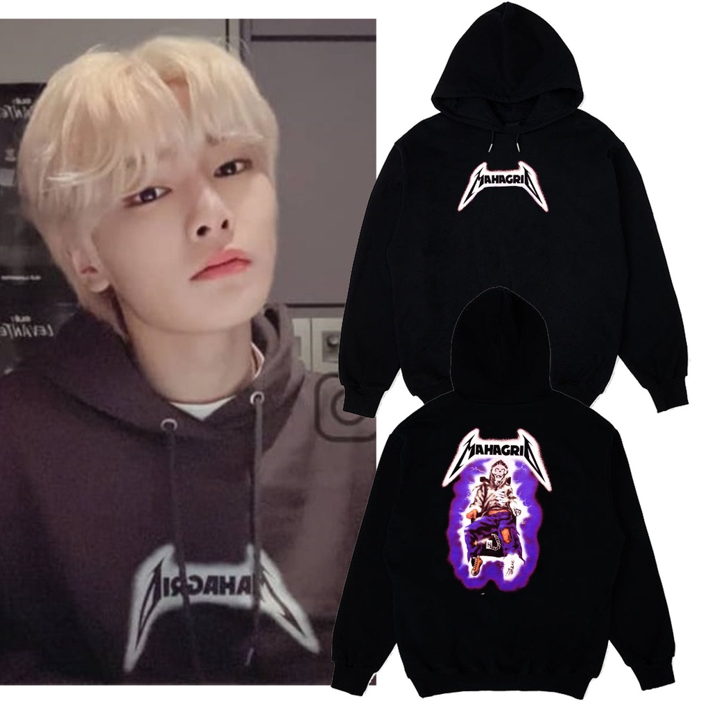 Jaket Hoodie straykids IN tengkorak duduk
