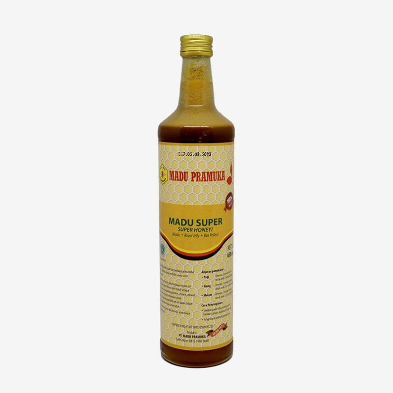 

Madu pramuka Super 650ml (Madu+Pollen+Royal jelly)