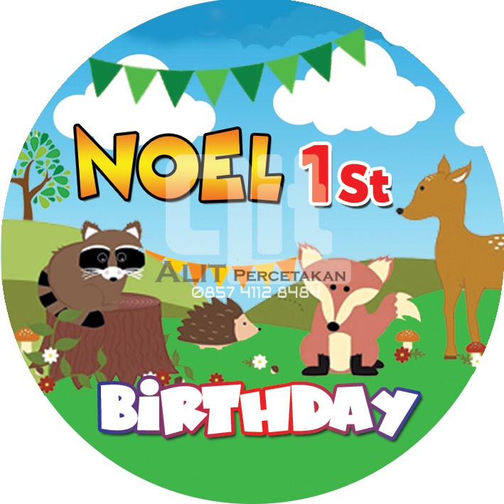 

STICKER BIRTHDAY KARAKTER HEWAN