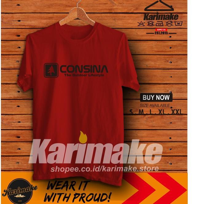 Paling Dicari.. Kaos Outdoor Hiking Consina Logo - Karimake