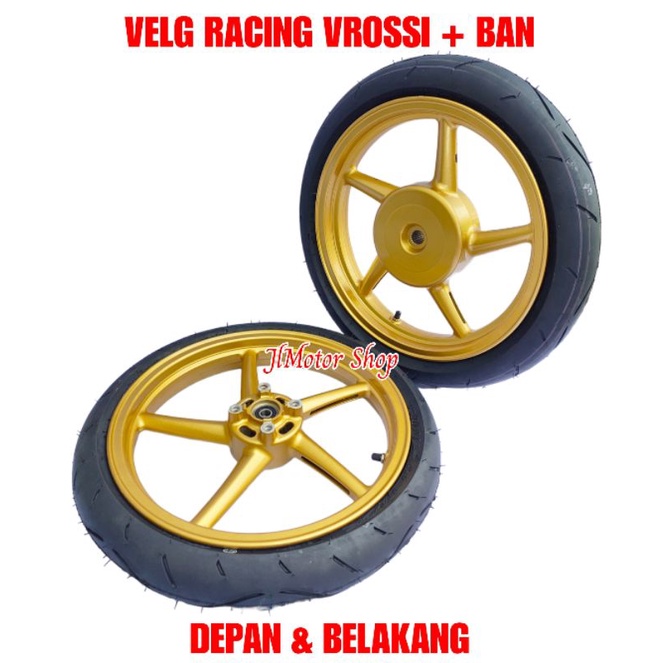 VELG RACING MODEL RCB BEAT SCOOPY GENIO VARIO 110 125 150 PALANG 5 PLUS BAN PRIMAAX DEPAN BELAKANG READY RING 14 &amp; 17