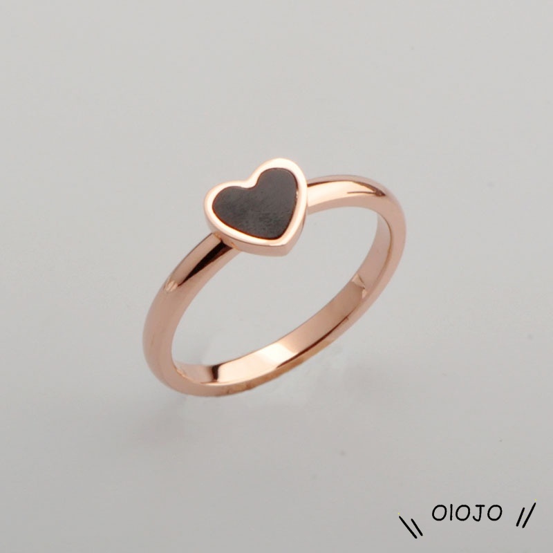 【COD】Korean Cinta Hati Cincin Titanium Lapisan Emas Model  Rose Gold