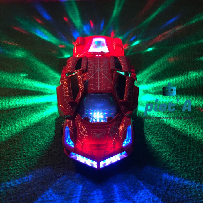 Mainan Anak Mobil-mobilan Spiderman BERJALAN BERSUARA DAN LAMPU KEREN