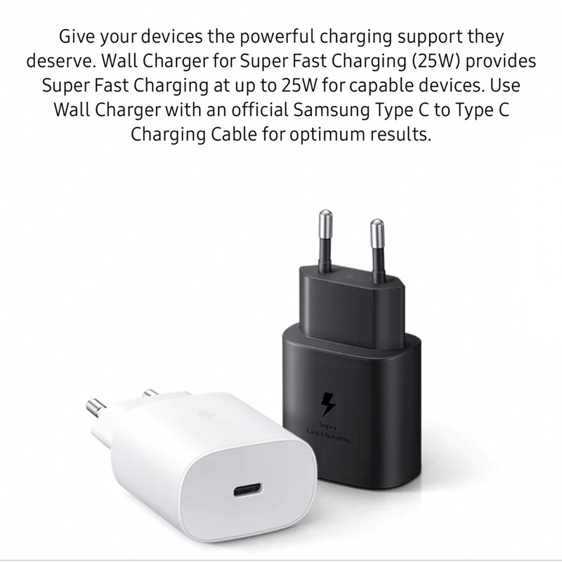 Adaptor Charger Samsung 25W PD Adapter USB-C | Super Fast Charging | Garansi Resmi Sein 6 Bulan