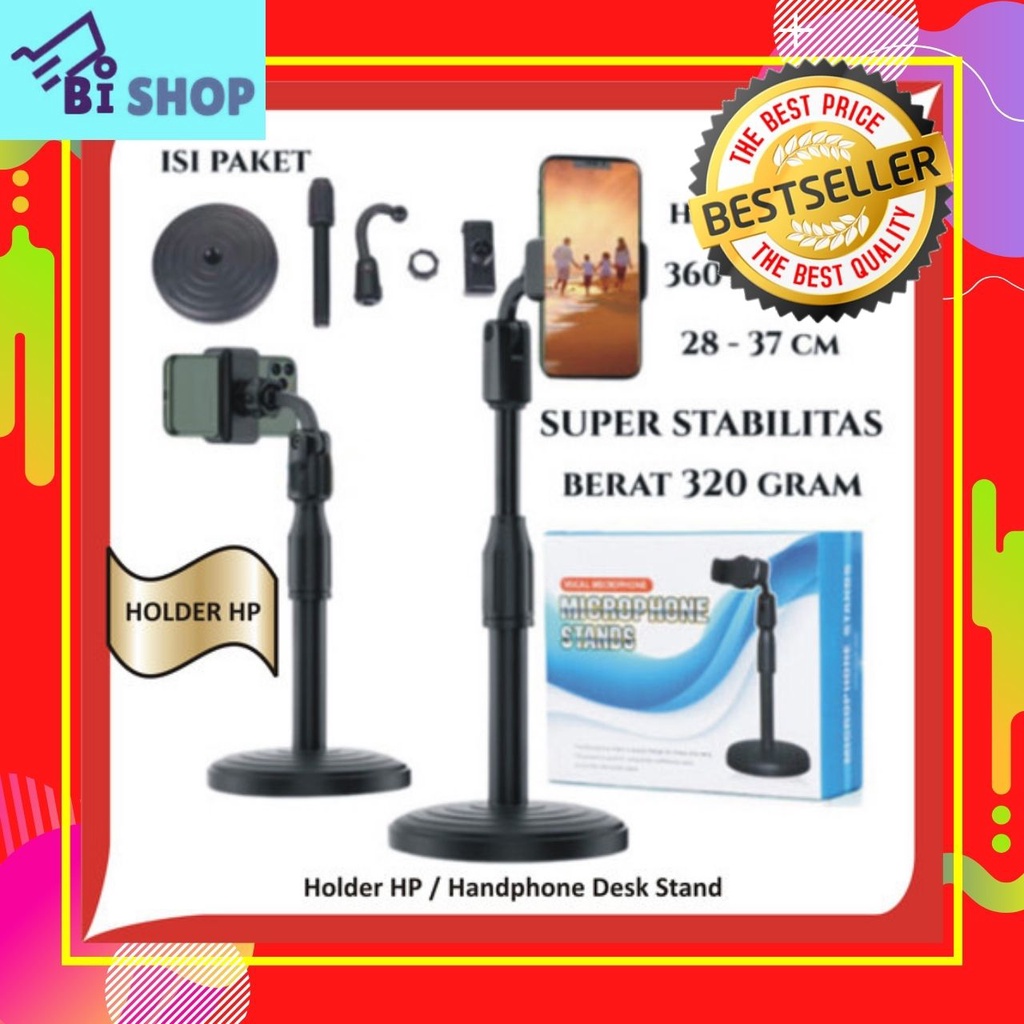 Holder Stand Meja Hp - Holder HP New box import - Universal Multifungsi Holder HP / Handphone Stand 