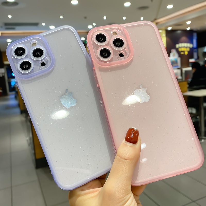 Soft Case Tpu Transparan Motif Mata Pupil Glitter Untuk Iphone 13 12 11 Pro X Xs Max 7 8 Plus