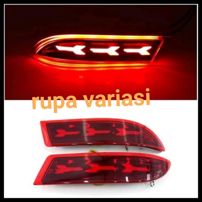 Lampu reflektor bumper belakang ALL NEW AVANZA / XENIA 2012 sampai 2022 2021 2019 2020 2018 2017 2016 2015 2014 2013 PANAH RUNNING SEIN SEN