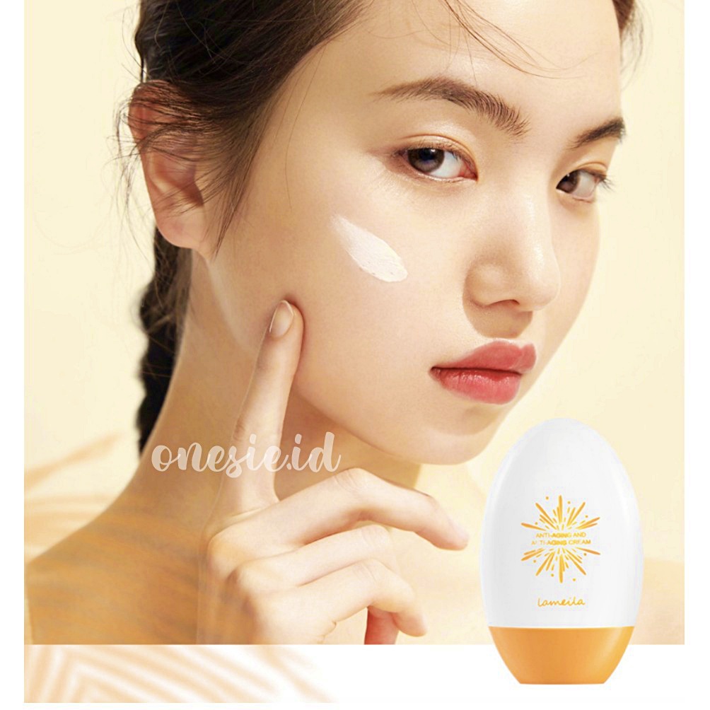 LAMEILA Sun Block SPF 50 Sun Screen Wajah Tahan 12 Jam PA+++ Egg Sunblock LA065