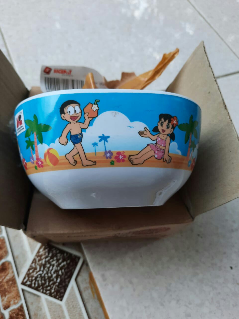 Mangkuk Salad Melamine Doraemon