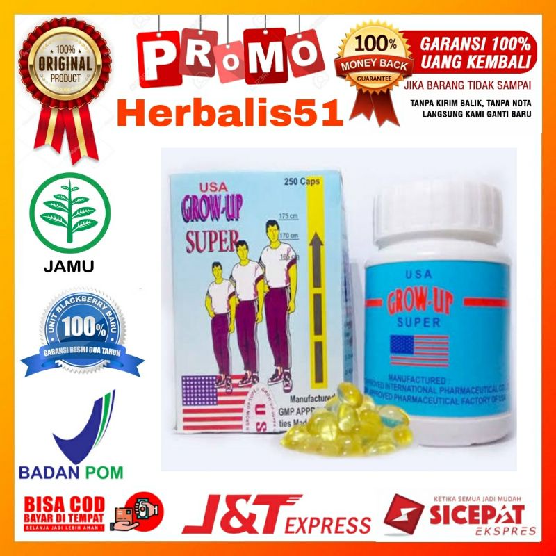 GROW UP USA SUPER OBAT PENINGGI BADAN - GROW UP PENINGGI BADAN - GROW UP - GROW UP USA