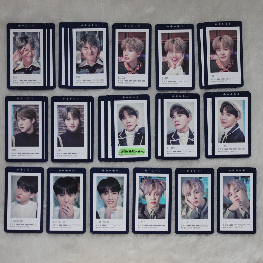 BTS Sharing 5th Muster Guestbook Photocard | Jungkook JK V Jimin Jhope Jin RM Suga Photo Card MD