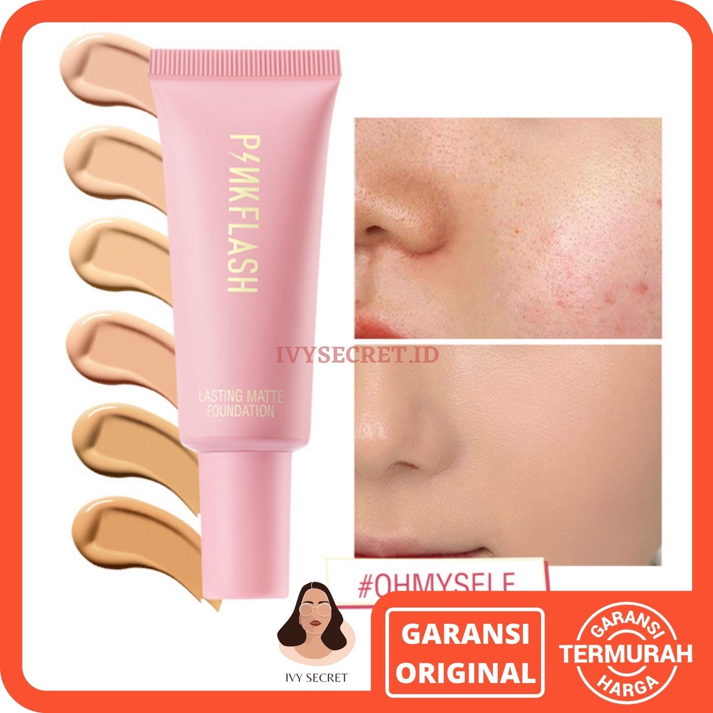 PinkFlash FOUNDATION Lasting Matte Foundation PinkFlash Foundation Pink Flash Alas Bedak PinkFlash Foundation Matte Pinkflash Fondation Pinkflash Pinkflas