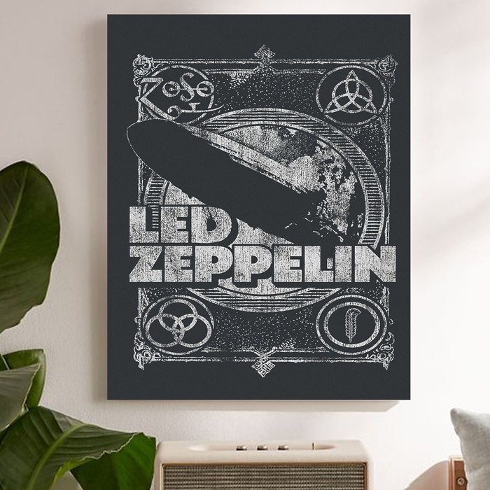 "Led Zeppelin, ver.7" Poster Kayu (30x22)